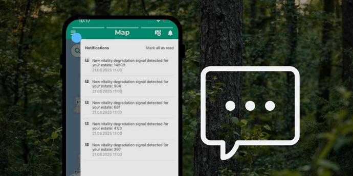 Bleiben Sie mit intelligenten Benachrichtigungen mit Ihrem Wald verbunden